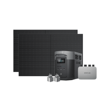 Комплект EcoFlow PowerStream – микроинвертор 800W + зарядная станция Delta Max 2000 и солнечные панели 2х400