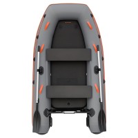 Надувний човен Колібрі КМ-270ХЛ (Kolibri KM-270XL) моторний Air-Deck, темно-сіра