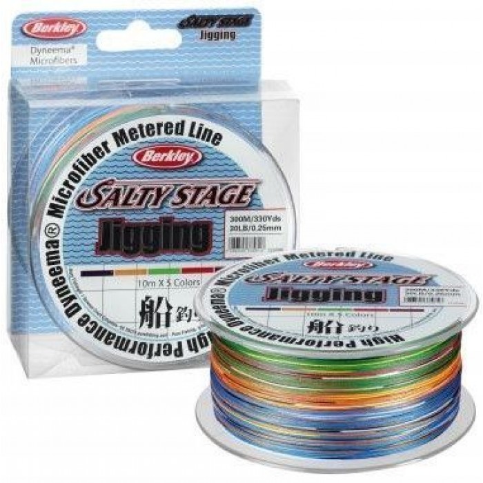 Шнур Berkley Salty Stage Jigging 300 m 0.30 mm 50 Lbs 5 colour