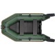 Надувная лодка Колибри КМ-245Д Профи (Kolibri KM-245D) моторная килевая слань-книжка, зелёная