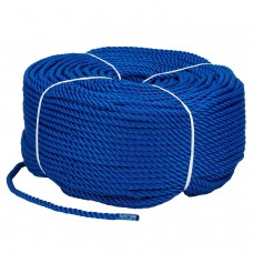Веревка Polyester 3 strand rope 8 мм 200 м синяя