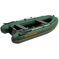 Надувная лодка Колибри КМ-300ДСЛ (Kolibri KM-300DSL) моторная килевая фанерный пайол, зелёная