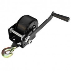Лебедка для прицепа TOW 800 lbs черная с лентой и крюком (702019 B)