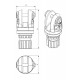 Вилка для тентов FASTEN с армированным поворотным адаптером (Tf256)
