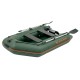Надувная лодка Колибри КМ-245 (Kolibri KM-245) моторная Air-Deck, зелёная