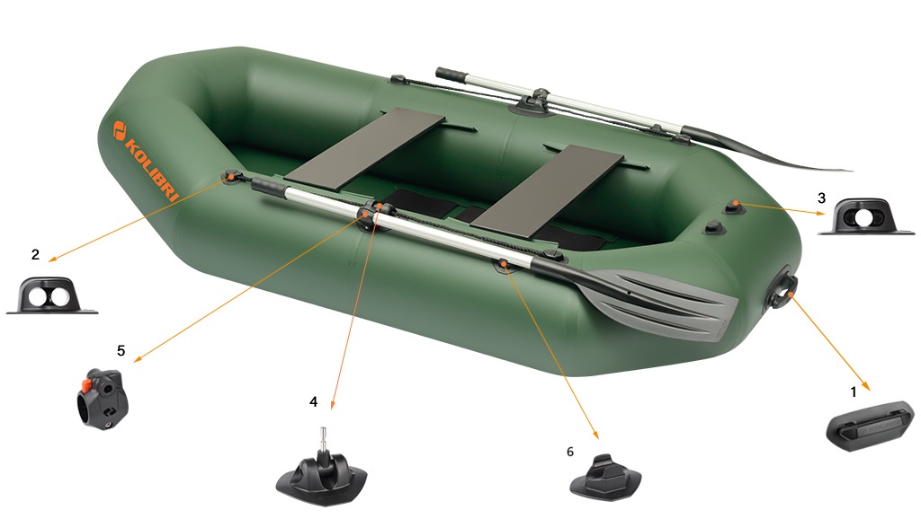 Фурнитура лодки Kolibri K-250T из серии Профи